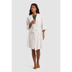 Cozy Earth White Bamboo Robe Kimono Style Lounge Sleepwear‎ Size Womens Medium